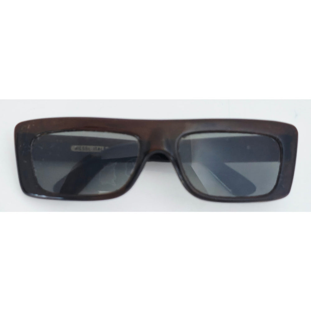 VINTAGE *NEW* 1970's Glam Unisex Brown Frame with Gray Lens Sunglasses Made in Italy