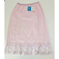 VINTAGE *NEW* 1960's Collins Aikman Women's Light Pink w/Lace Slip Skirt Size M