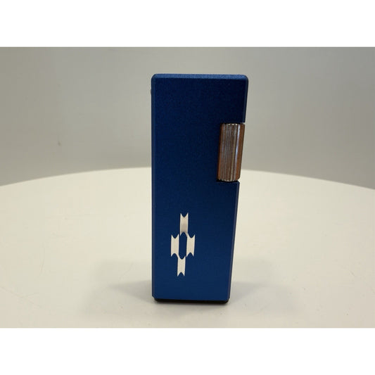 VINTAGE *NEW* 1950's Capri w/Design Blue/Silver Butane Japanese Lighter