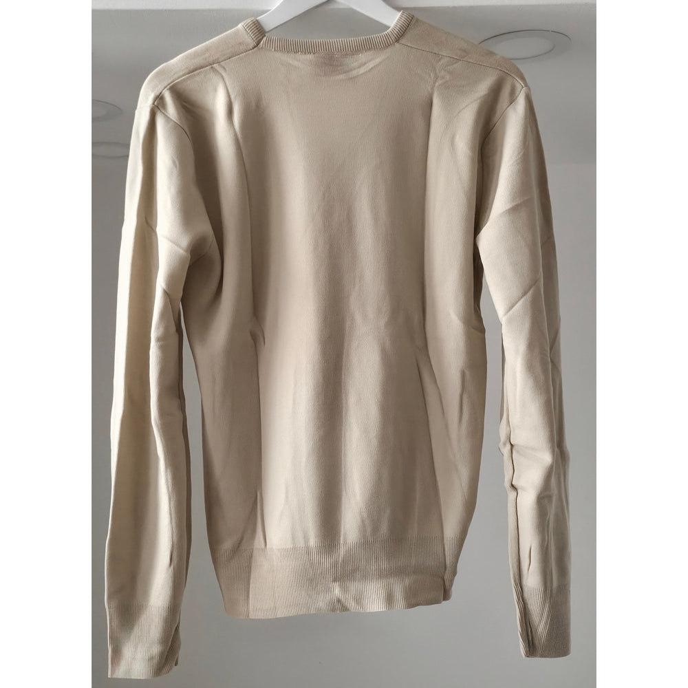 VINTAGE *NEW* 1970's Ban-Lon Women's Beige Long Sleeve V-Neck Shirt Size L