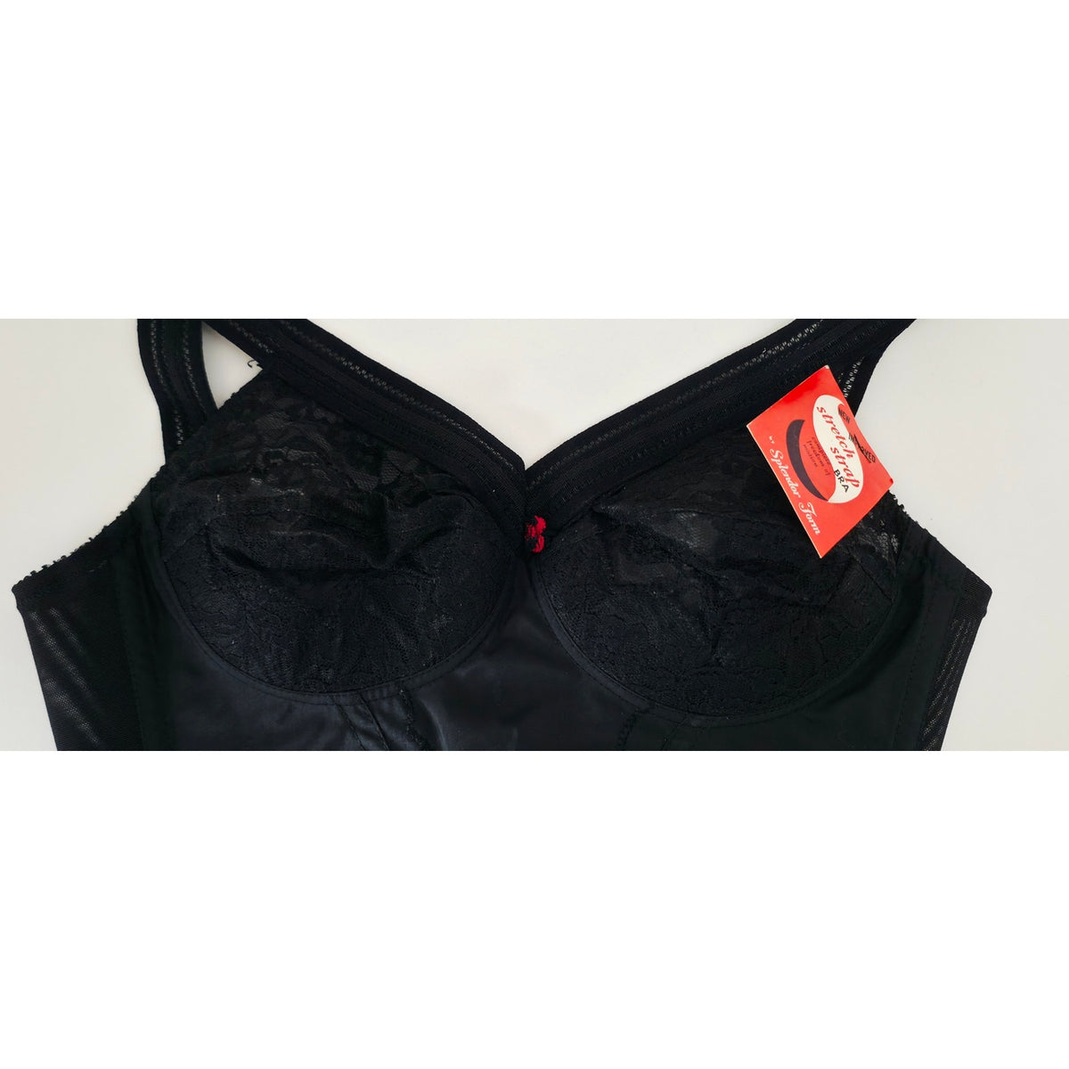 VINTAGE *NEW* 1960's Splendor Form Women's Stretch Strap Black Bra USA ...