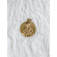 VINTAGE *NEW* 1950's Our Lady of Mount Carmel Bronze Religious Pendant