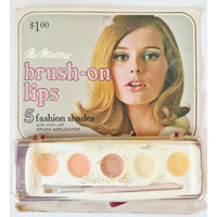 VINTAGE *NEW* 1970's Nu-Masca Brush-On Lips 5 Shades w/Applicator #400 Set of 4