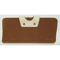 VINTAGE *NEW* 1970's Brown Felt - Check, Charge, Credit Vard, ID Wallet
