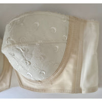 VINTAGE *NEW* 1960's Stephanie Women's Cream Strapless Bra w/Flowers Size 36B