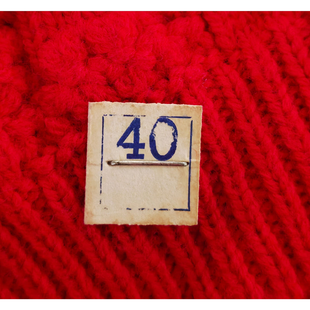 VINTAGE *NEW* 1960's Women's Bright Red Button-Down Sweater Size L (40)