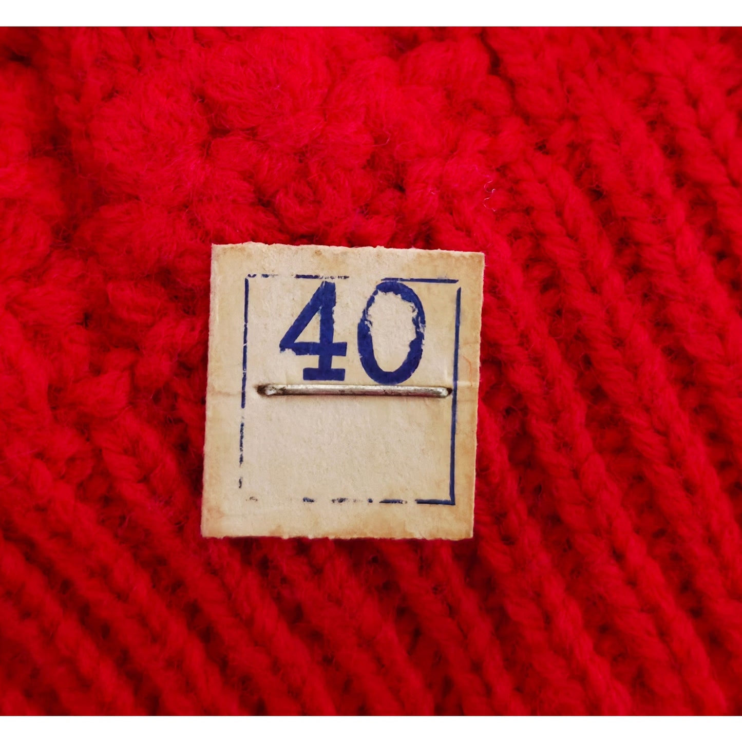 VINTAGE *NEW* 1960's Women's Bright Red Button-Down Sweater Size L (40)