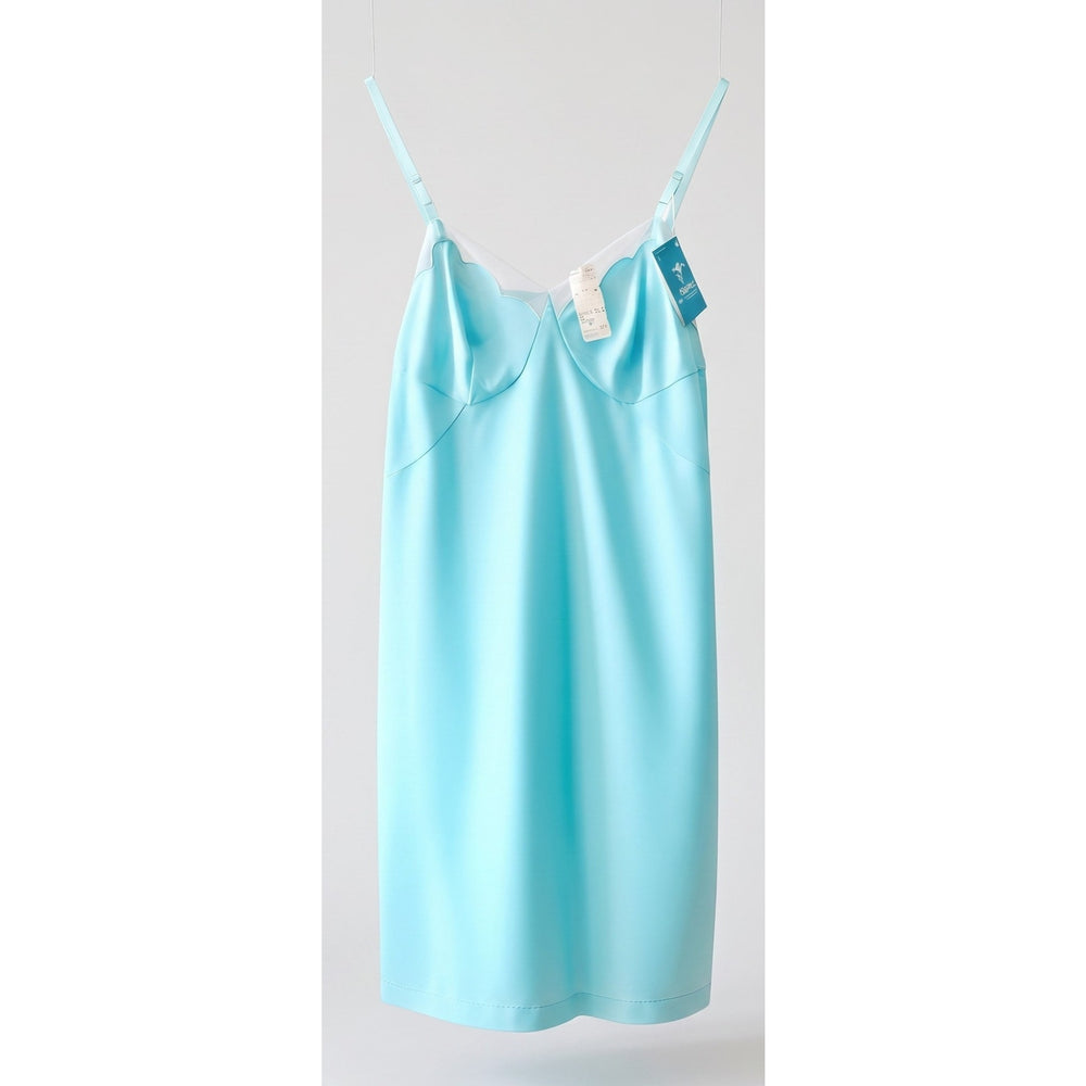 VINTAGE *NEW* 1960's Kayser Women's Bright Blue Slip Dress Size 34 USA