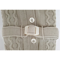 VINTAGE *NEW* 1970's Women's Beige Sweater Vest with Belt 100% Acrylic Size 38