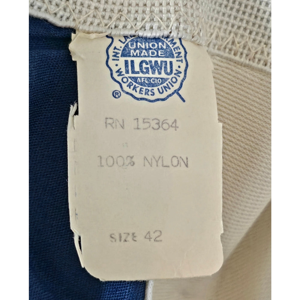 VINTAGE *NEW* 1960's ILGWU Navy Blue 100% Jersey One Piece Swimsuit Size 42 (L)