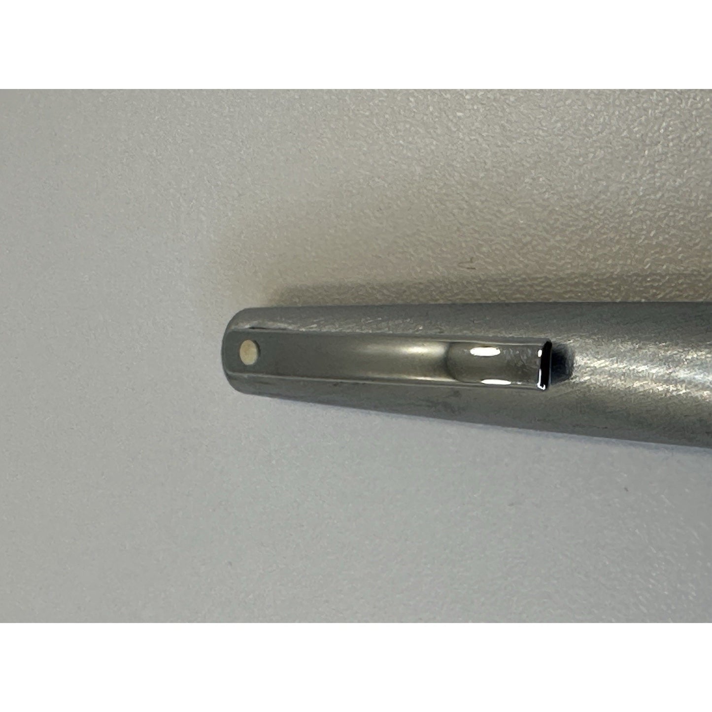 VINTAGE *NEW* 1960's Lady Sheaffer Brushed Steel Florentine Fountain Pen