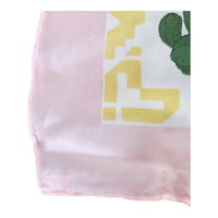 VINTAGE *NEW* 1950's "Juarez" Hand-Rolled Scarf 31" x "31" Pink Japan