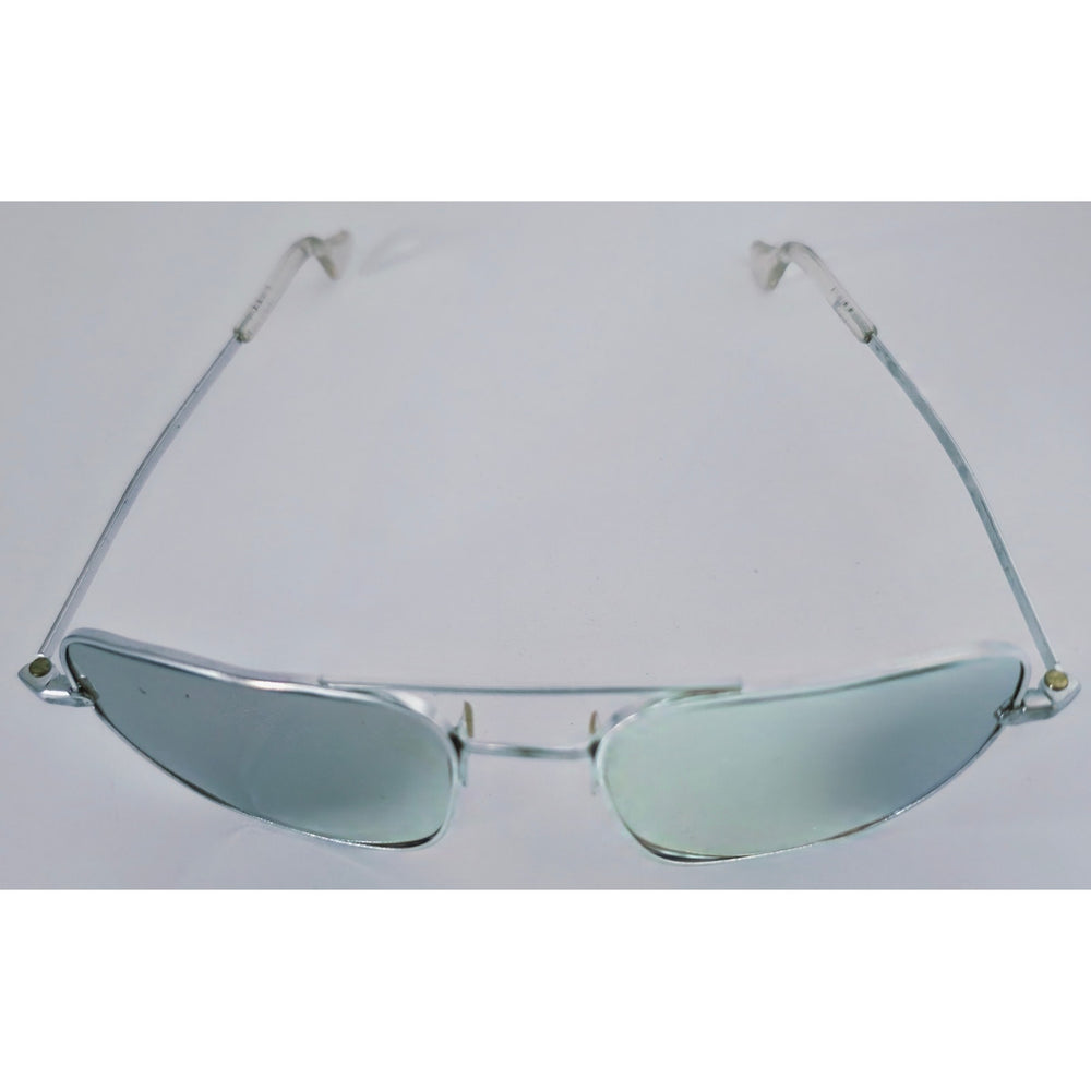 VINTAGE *NEW* 1970's Silver Frame w/Tinted Mirror Lens Aviator Sunglasses Japan