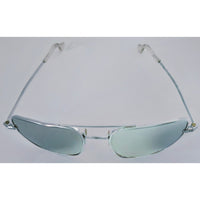 VINTAGE *NEW* 1970's Silver Frame w/Tinted Mirror Lens Aviator Sunglasses Japan
