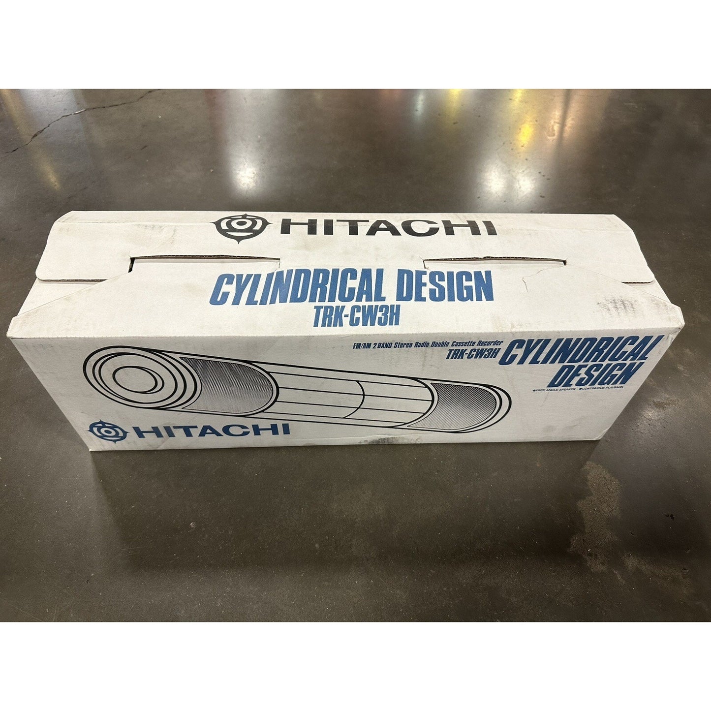 VINTAGE *NEW* 1980's Hitachi TRK-CW3H Cylindrical Dual am/fm Cassette Boombox