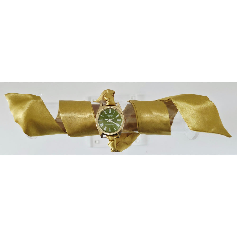 "Frozen In Time" 1960's Vintage Watch Face w/ Silk/Satin Tie Bracelet