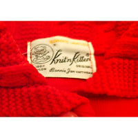 VINTAGE *NEW* 1960's Red Collared Women's Sweater with Buttons 100% Nylon  Size 40