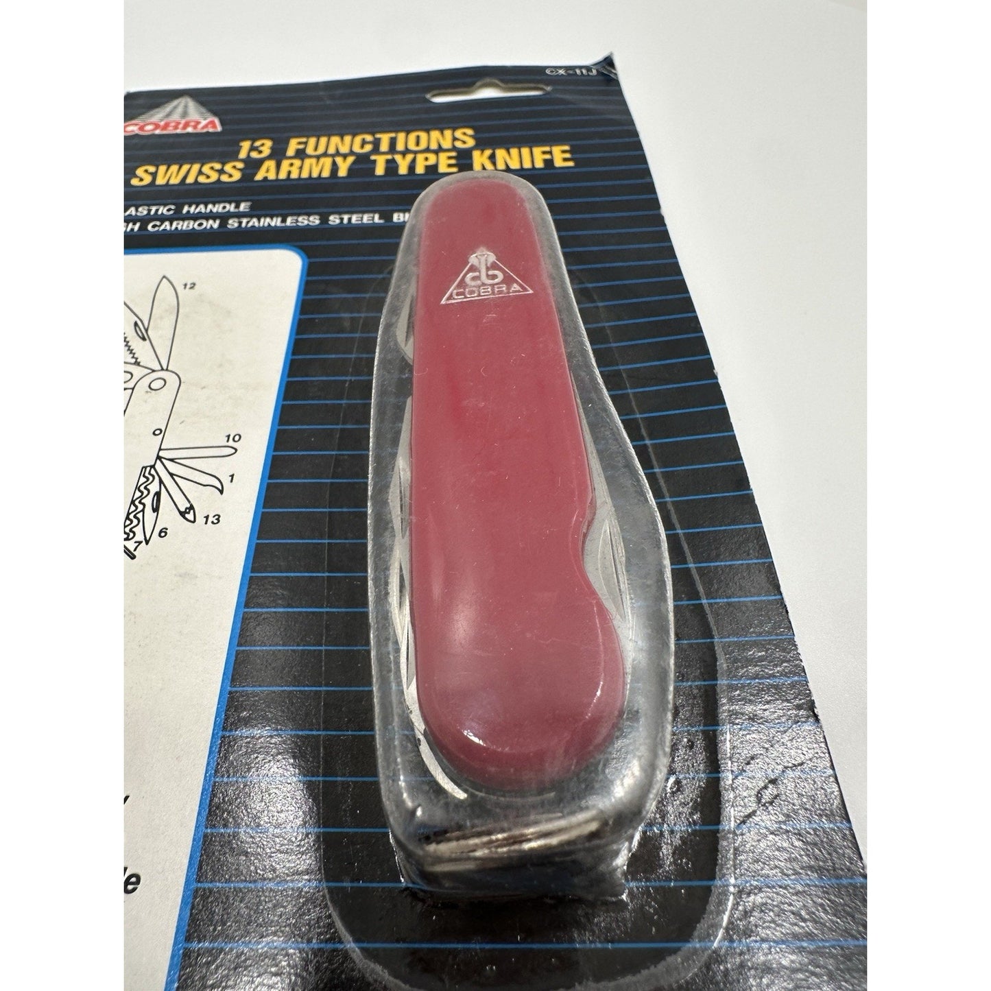 VINTAGE *NEW* COBRA Stainless Steel 13 Function Swiss Army Knife JAPAN