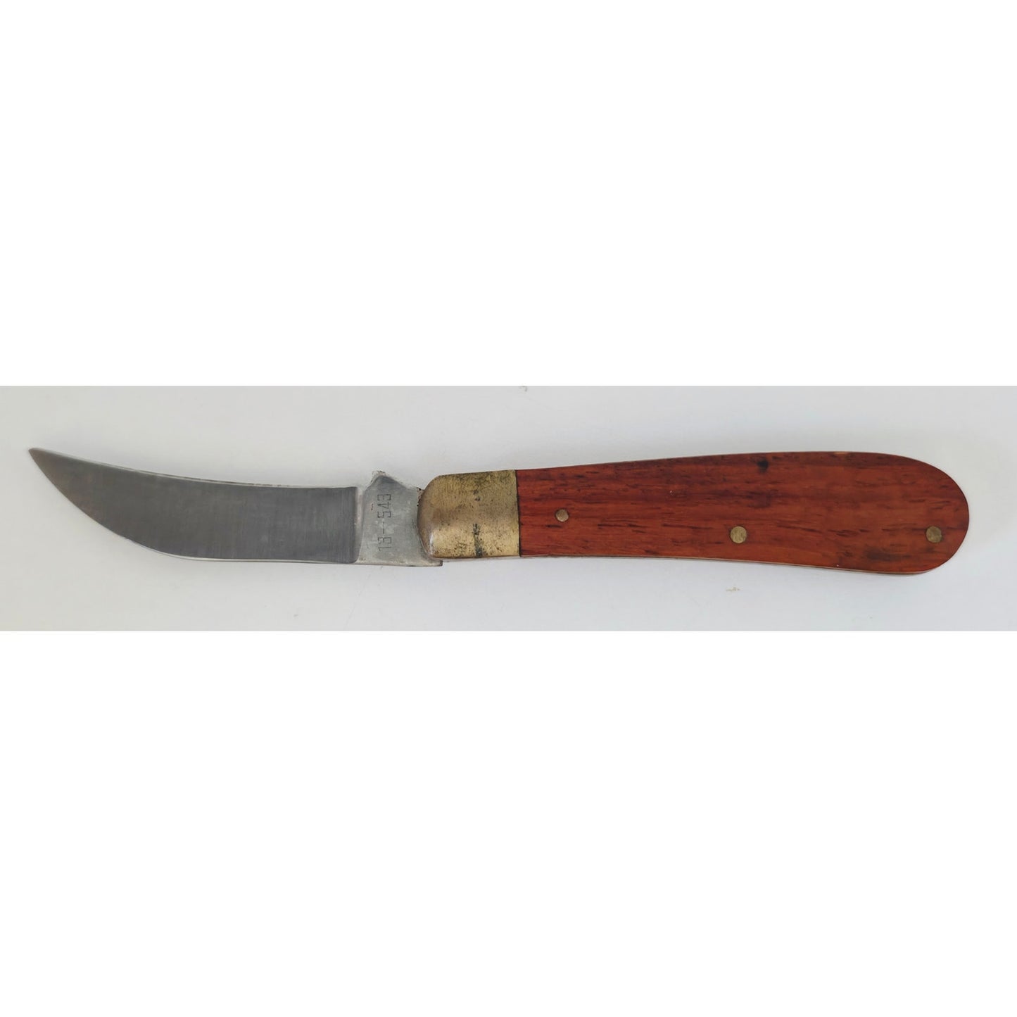 VINTAGE *NEW* 1960's Stainless Steel with Wooden Handle Pocket Knife