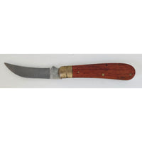 VINTAGE *NEW* 1960's Stainless Steel with Wooden Handle Pocket Knife