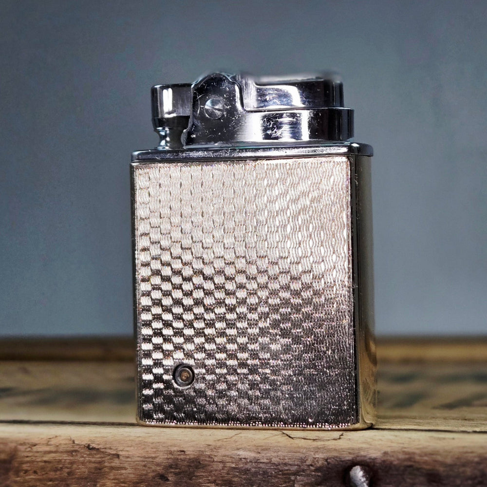VINTAGE *NEW* 1950's Lador Silver Textured Lighter Japan
