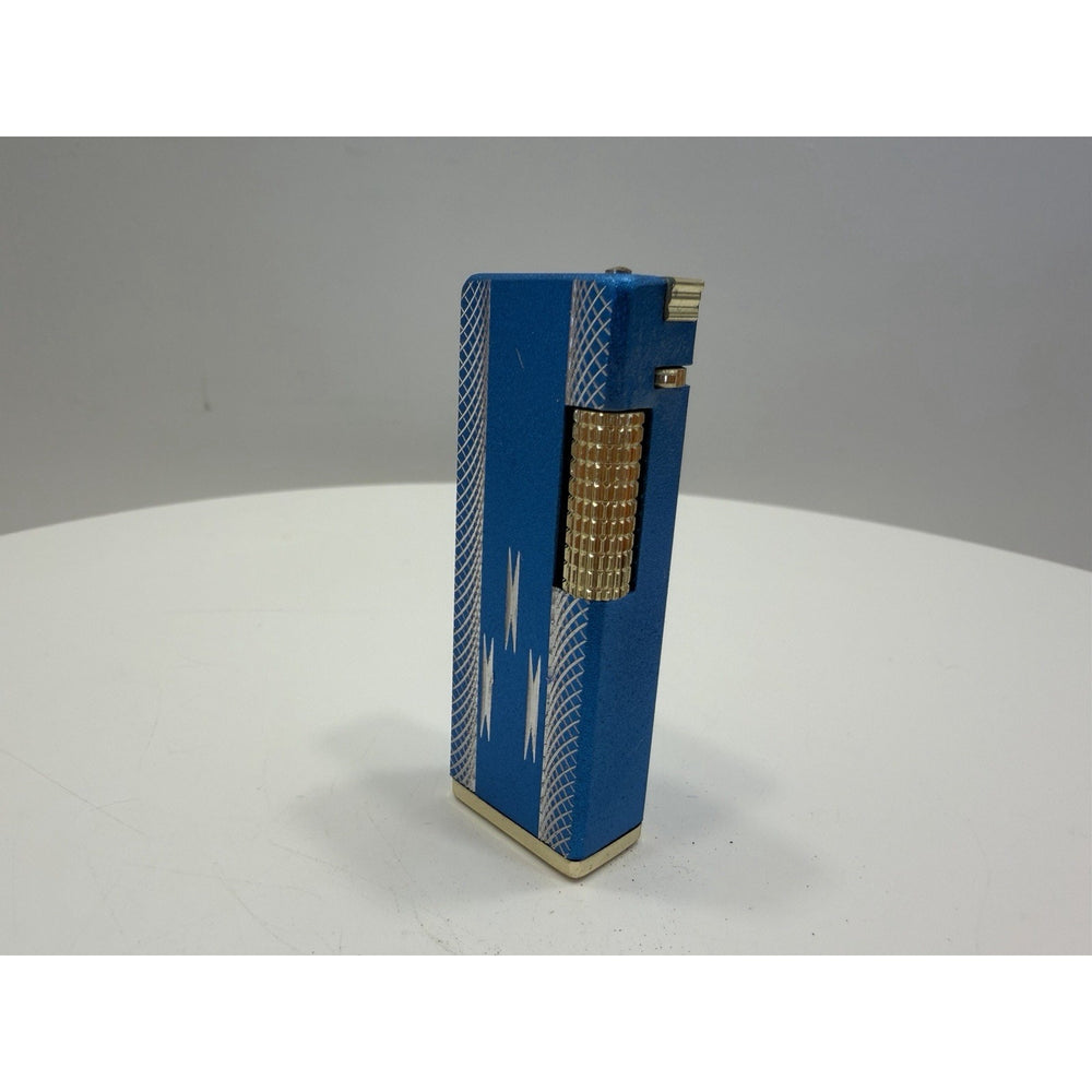 VINTAGE *NEW* 1950's Imperial Blue with Silver Design Super Lighter