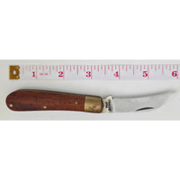 VINTAGE *NEW* 1960's Stainless Steel with Wooden Handle Pocket Knife