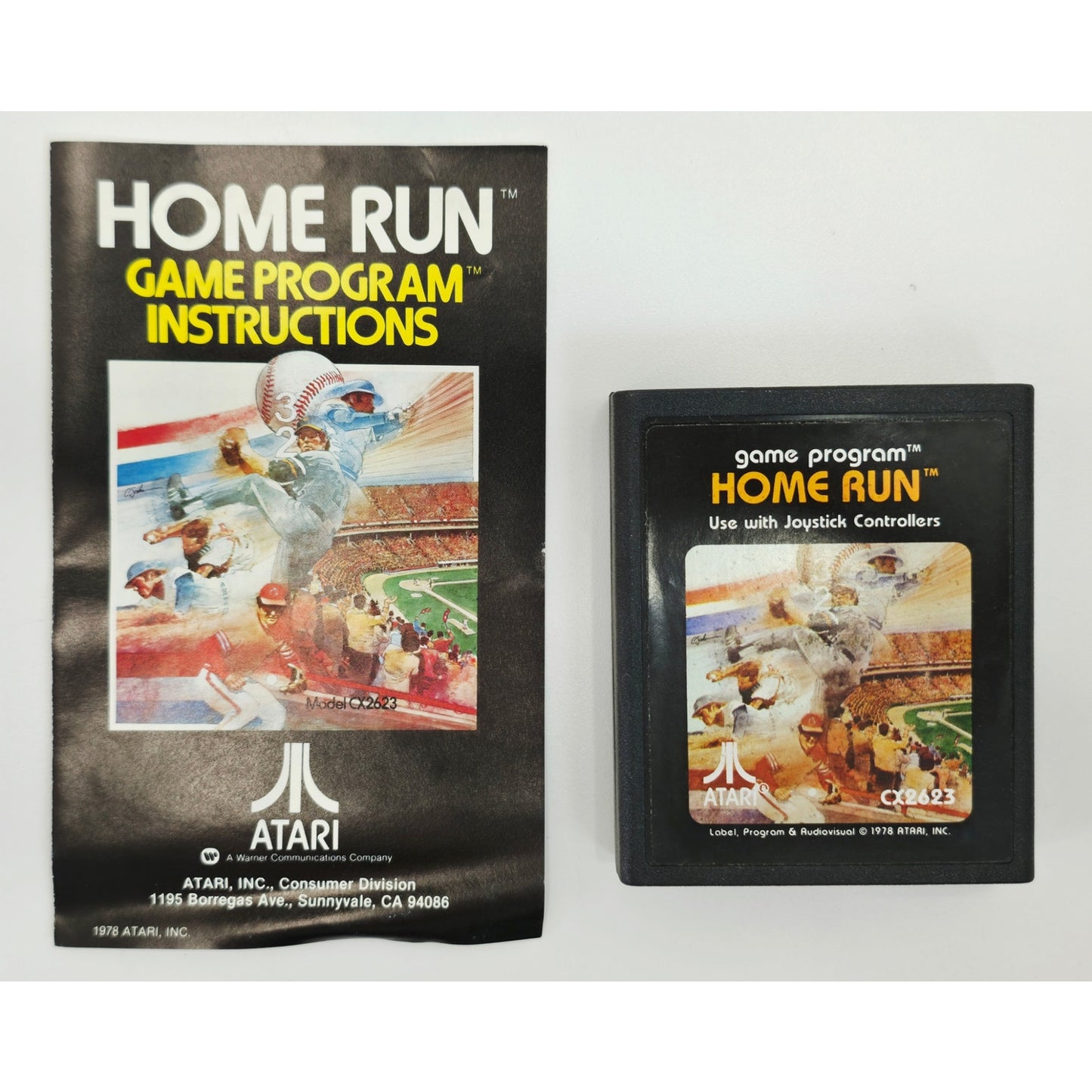 Atari 1978 HOME RUN Baseball Video Game Open Box with Wear Unsold Dealer Stock