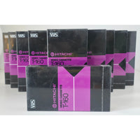 VINTAGE *NEW* 1980's Hitachi T-160 Blank VHS Tape Video Cassette Sealed Set 10