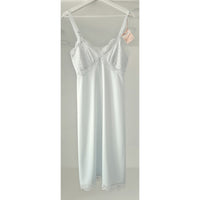 VINTAGE *NEW* 1960's Women's Light Blue with Lace Trim Slip Dress Size 34