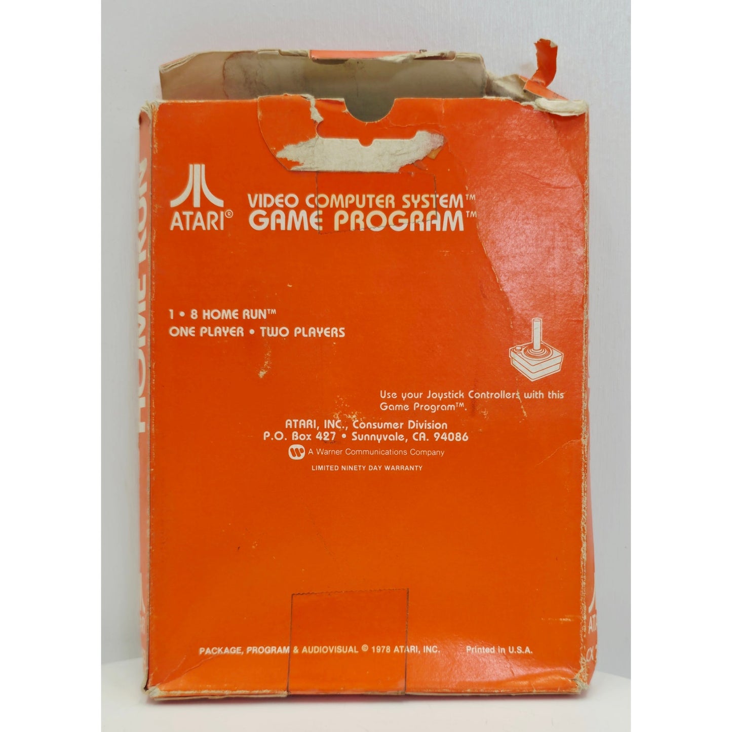 Atari 1978 HOME RUN Baseball Video Game Open Box with Wear Unsold Dealer Stock