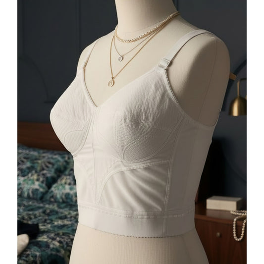VINTAGE *NEW* 1960's Carnival Women's White Bustier Top | Corset Bra Size 36C