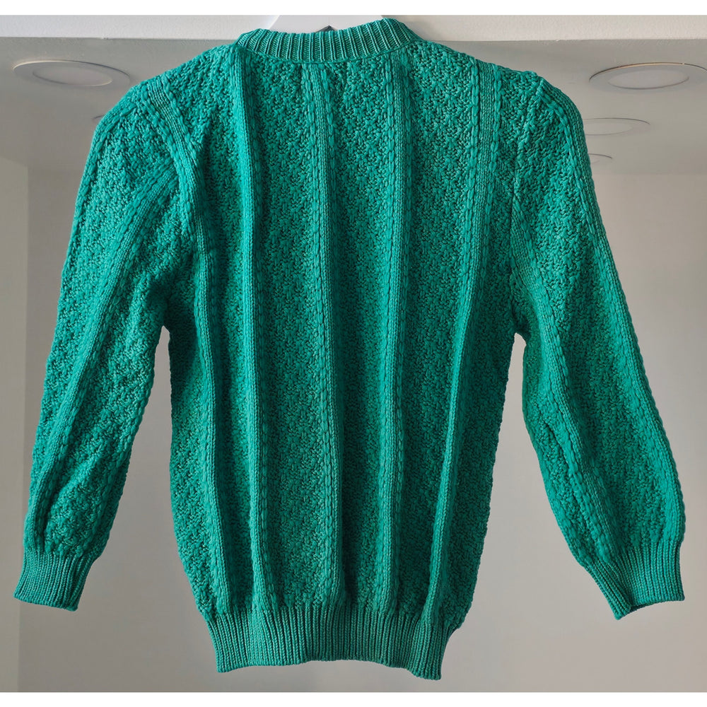 VINTAGE *NEW* 1960's Green Women's Sweater with Buttons 100% Nylon Size 38