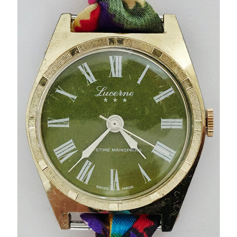 "Frozen In Time" 1960's Vintage Watch Face w/ Silk/Satin Tie Bracelet