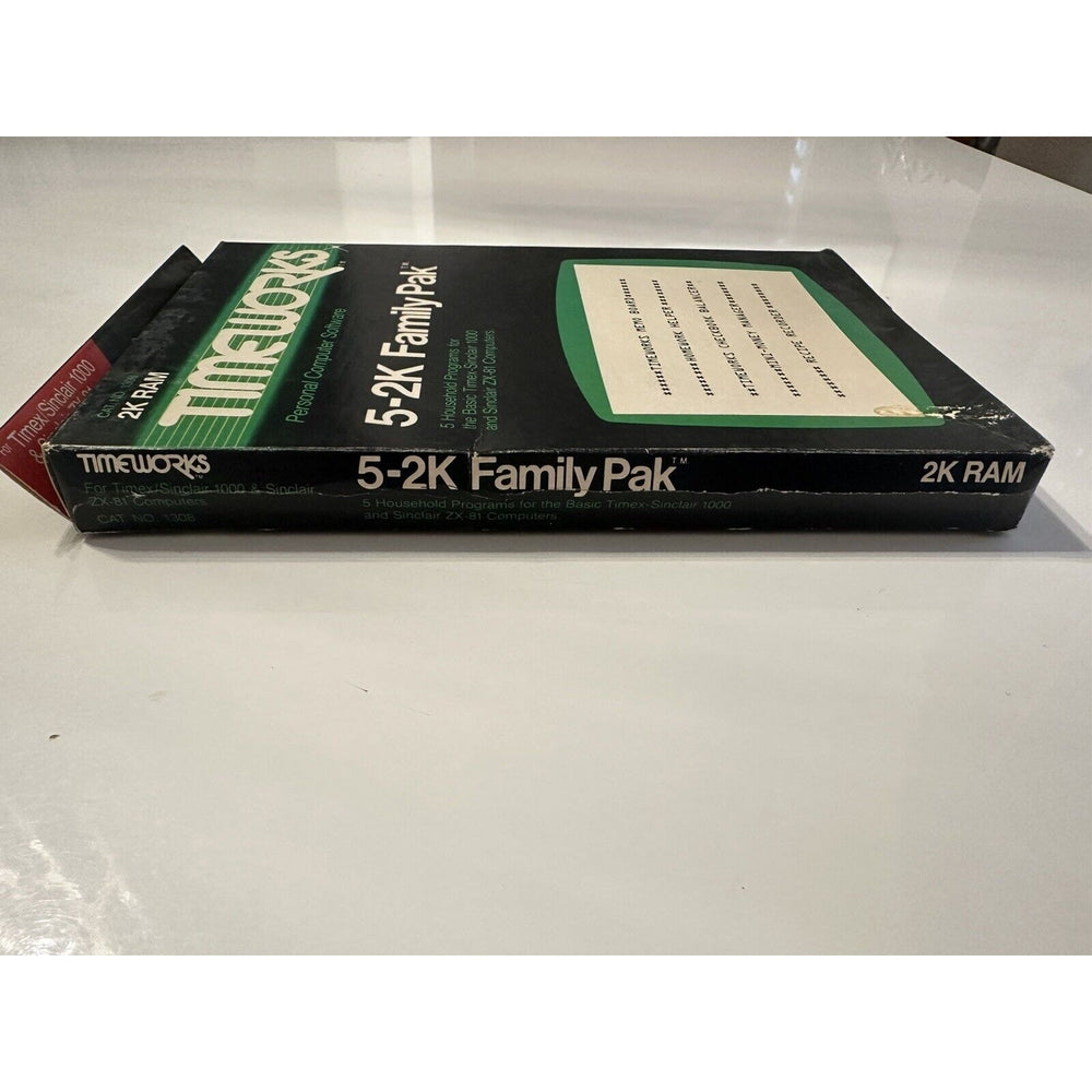 VINTAGE *NEW* Timeworks 5-2K Family Pak - Sinclair 1000 Cassette