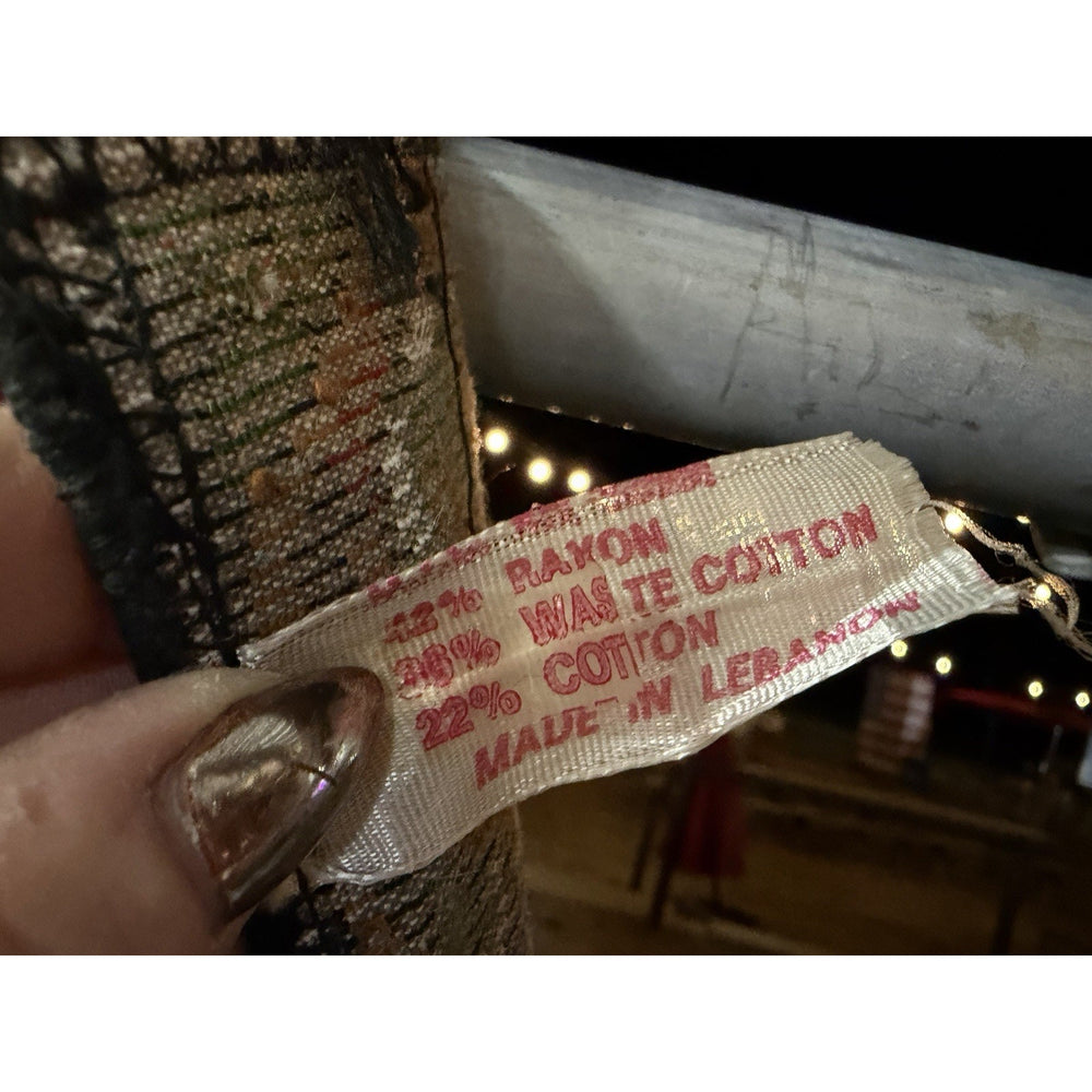 VINTAGE *PRISTINE* 1960's Tigers At Play Lebanese Velvet Tapestry