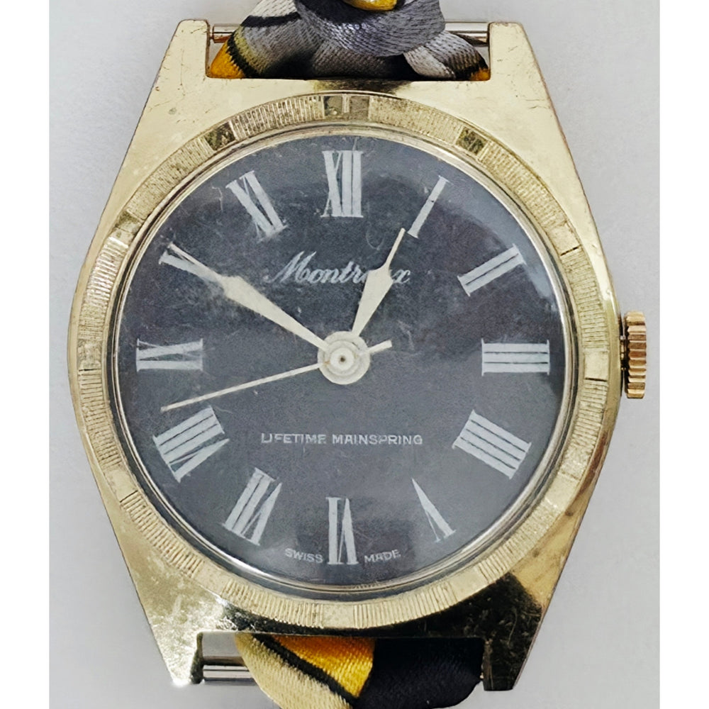 "Frozen In Time" 1960's Vintage Watch Face w/ Silk/Satin Tie Bracelet
