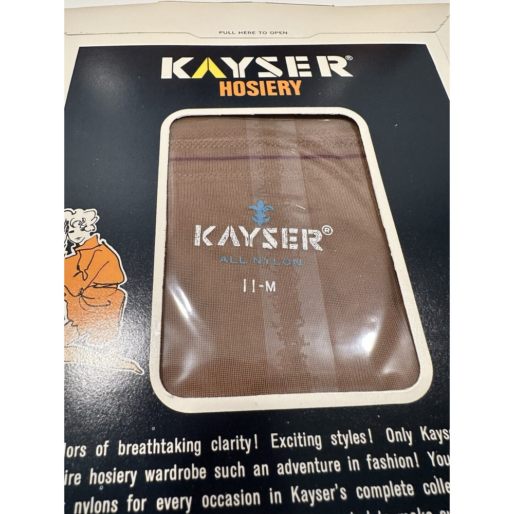 VINTAGE *NEW* Kayser Hosiery-Seamless-Deep Beige-Sz 11M One Pair