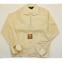 VINTAGE *NEW* 1970's Men's Beige 100% Nylon All Weather Zip Hood Jacket Size M