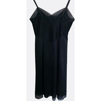 VINTAGE *NEW* 1960's Van Raalte Women's Black with Lace Trim Slip Dress Size 38
