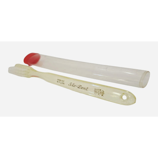 VINTAGE *NEW* 1960's Colgate Medium Bristle Toothbrush - Yellow