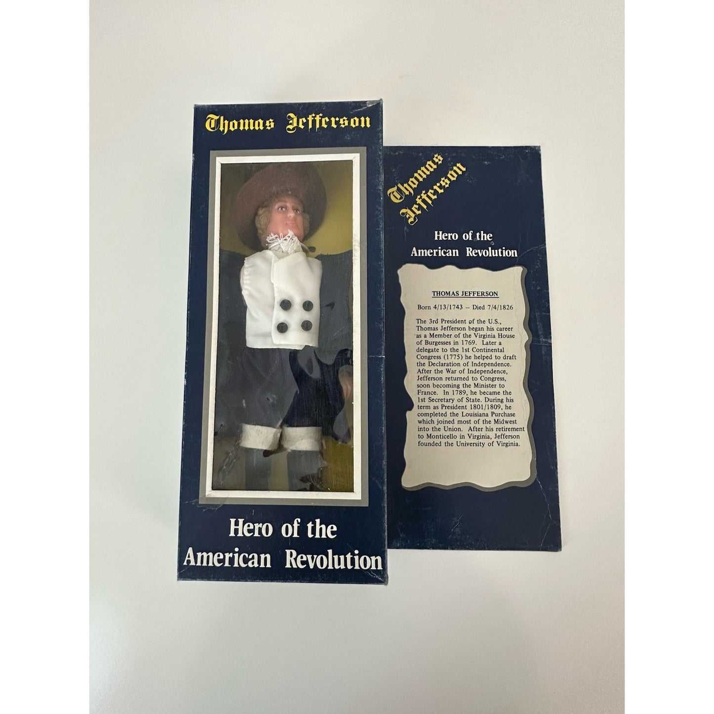 VINTAGE *NEW* 1970's Thomas Jefferson Hero of the American Revolution Doll Figure