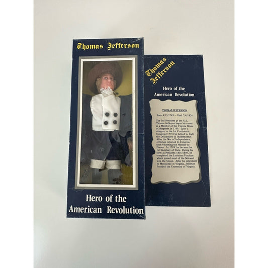 VINTAGE *NEW* 1970's Thomas Jefferson Hero of American Revolution Doll Figure