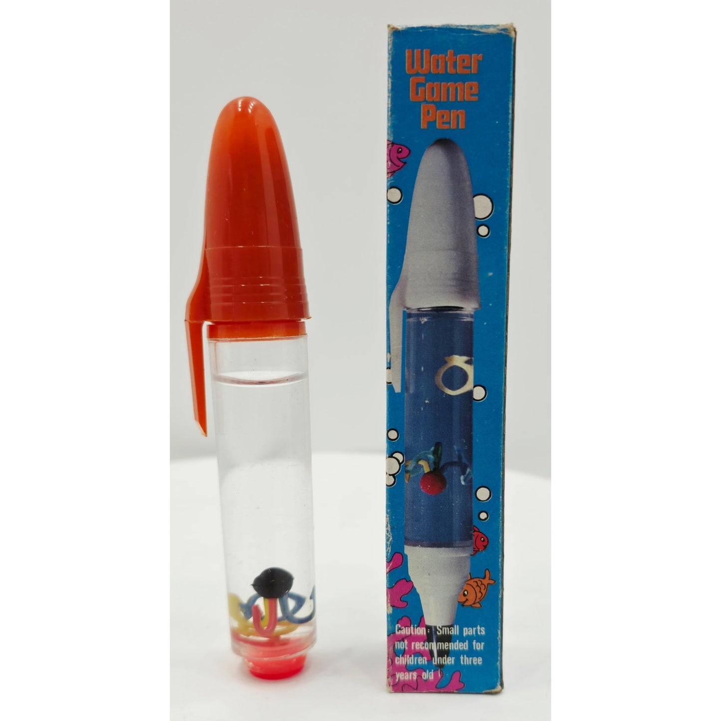 VINTAGE *NEW* 1970's Water Game | Puzzle Pen in Original w/Orange Cap