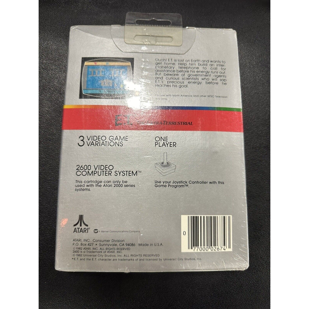 VINTAGE *NEW* Atari 2600 E.T. The Extra Terrestrial Video Game Sealed