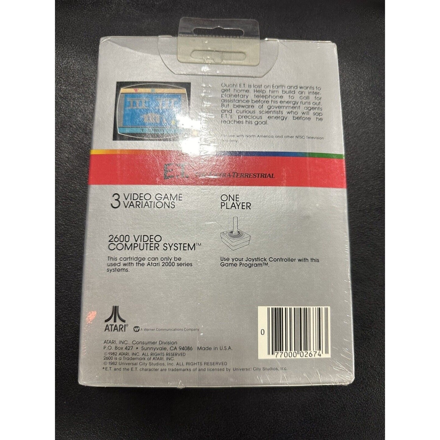 VINTAGE *NEW* Atari 2600 E.T. The Extra Terrestrial Video Game Sealed