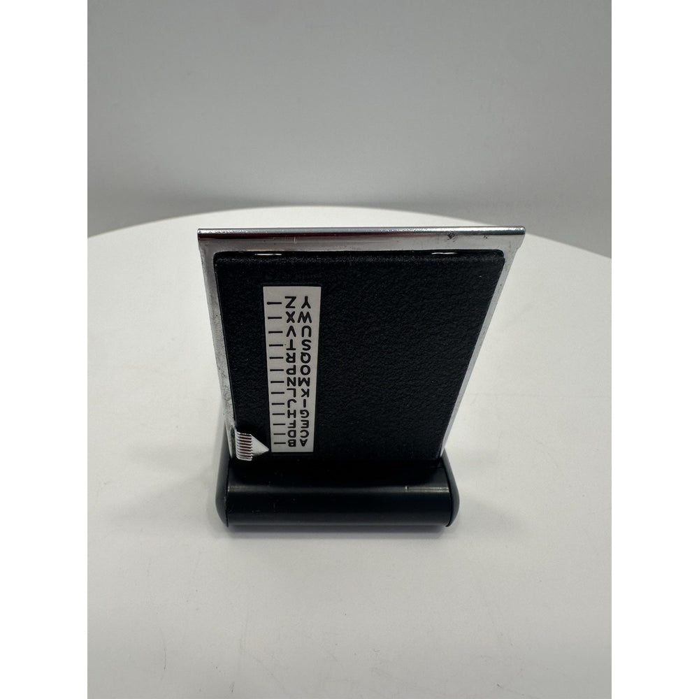 VINTAGE *NEW* 1960's Mini INDEX A-Z Flip Open Telephone Address Rolodex Black