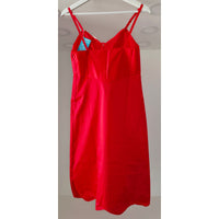VINTAGE *NEW* 1960's Kayser Women's Red with Scalloped Trim Slip Dress Size 34