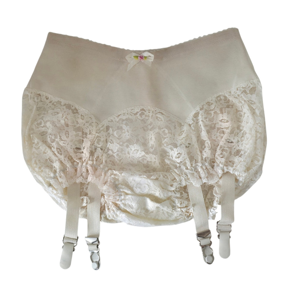 VINTAGE *NEW* 1960's Empire Foundation Women's White Girdle with Garters Size L