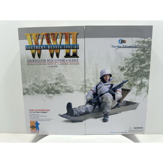 VINTAGE *NEW*Dragon WWII "Jurgen Kleinheinz" Gebirgsjager MG34 Gunner w/Sledge Jager
